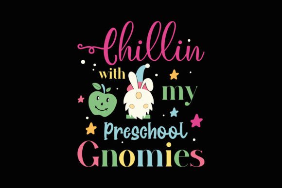 Gnome School Easter Day Retro SVG Design for Graphics and Crafts