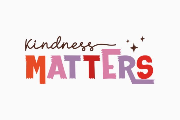 Kindness Matters Inspirational Retro SVG: A Graphics Gem for Crafts