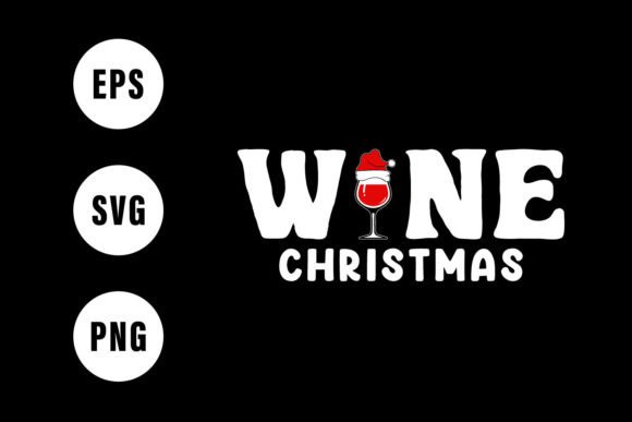 Merry Winemas Christmas Design: A Festive Graphics Asset for Crafts