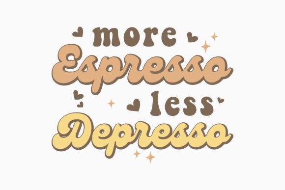 More Espresso Less Retro Coffee SVG for Graphics and Crafts