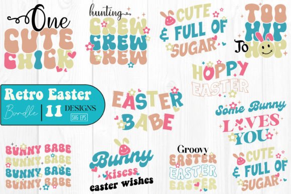 Retro Easter Flower Bundle: A Versatile Graphics Asset for Crafts