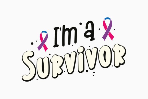 Retro I m a Survivor Cancer Awareness: A Graphics Gem for Crafts