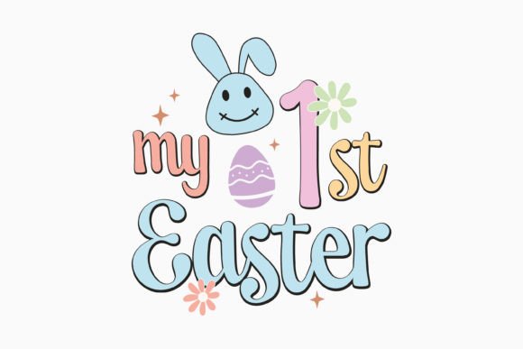 Retro My 1st Easter SVG Design for Crafts and Graphics