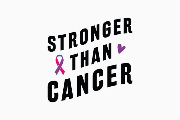 Retro Stronger Than Cancer Awareness SVG for Crafts